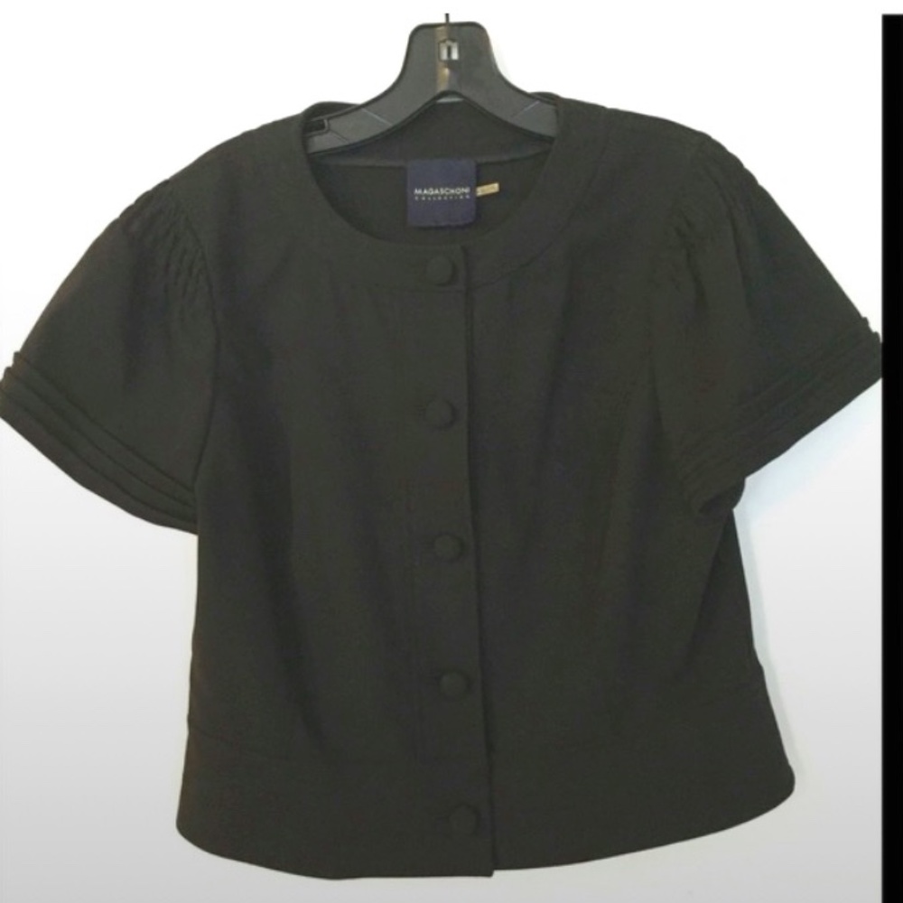 Magaschoni Cropped Black Jacket